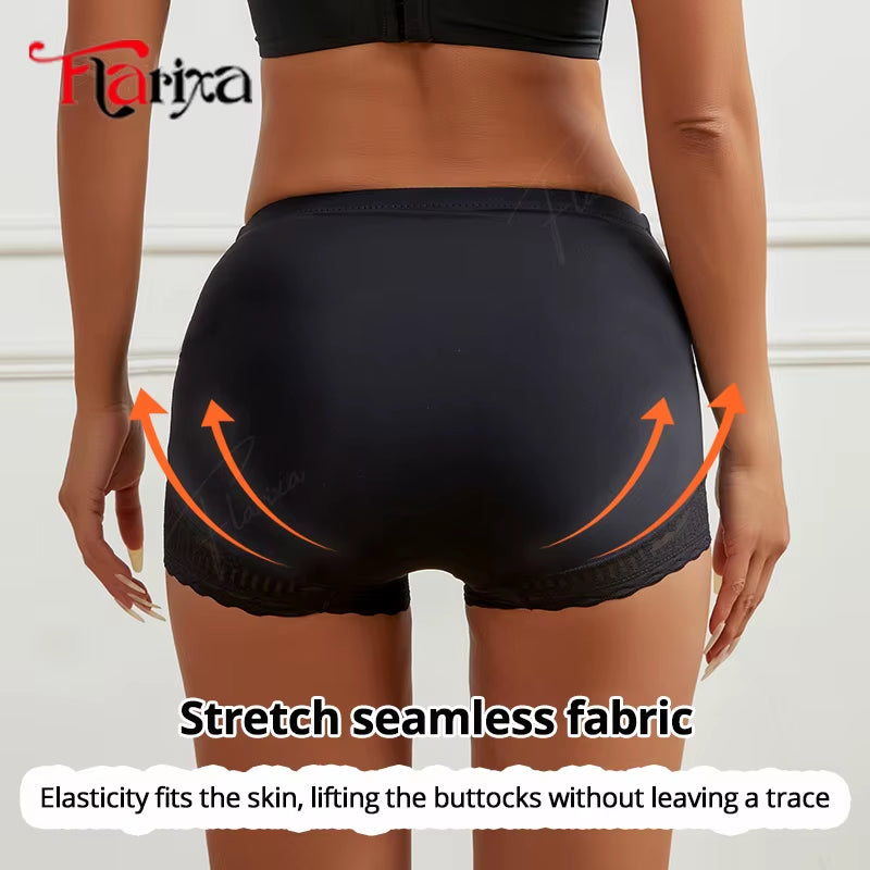 Lace Safety Pants under Skirt Boxers for Women anti Chafing Shorts with High Waist Hip Lifting Panties Boyshorts