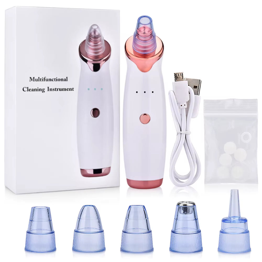 USB Rechargeable Blackhead Remover Vacuum Suction Pore Cleaner Extractor Acne Comedone Whitehead Pimple Removal Spot Cleaner